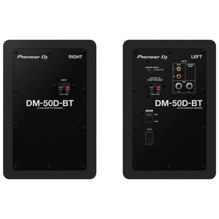 Par de altavoces de monitorización Pioneer DJ DM-50D-BT - Bluetooth - Bass Reflex - 2x25W - Modo DJ o Producción - Negro 2 Par de altavoces de monitorización Pioneer DJ DM-50D-BT - Bluetooth - Bass Reflex - 2x25W - Modo DJ o Producción - Negro 2