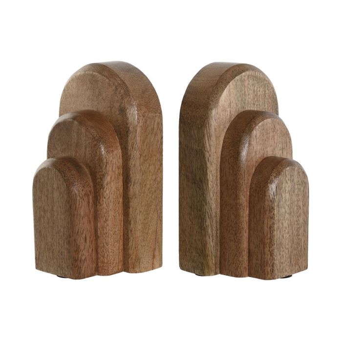 DKD Home Decor Sujetalibros Moderno Set de 2 Madera de Mango Natural 10x17.5x18 cm 3 DKD Home Decor Sujetalibros Moderno Set de 2 Madera de Mango Natural 10x17.5x18 cm 3