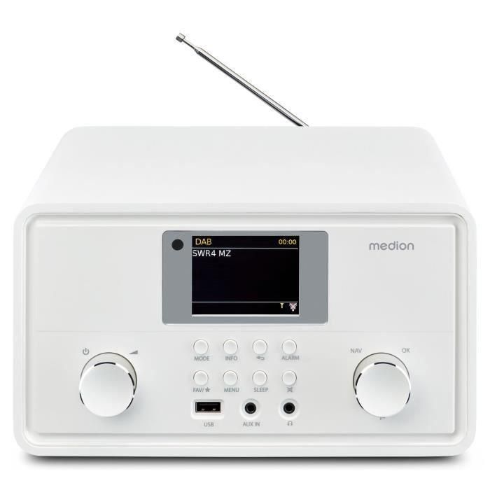 Medion MED1717434079310 Radio por Internet DAB+ Bluetooth 2 x 10 W RMS Blanco 4 Medion MED1717434079310 Radio por Internet DAB+ Bluetooth 2 x 10 W RMS Blanco 4