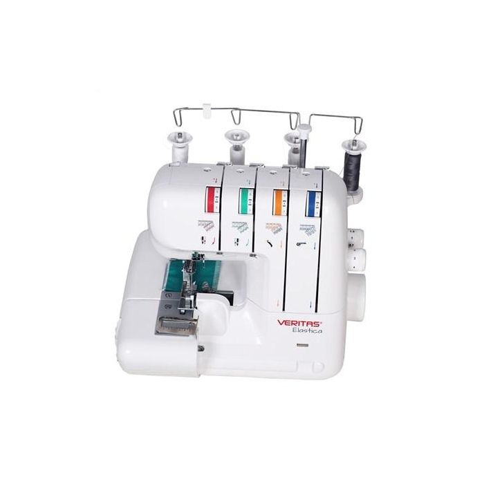 Veritas Elastica Overlock Máquina de Coser - Dobladillo, Corte y Costura en un Paso, Apta para Tejanos, Cuero y Tela de Abrigo 1