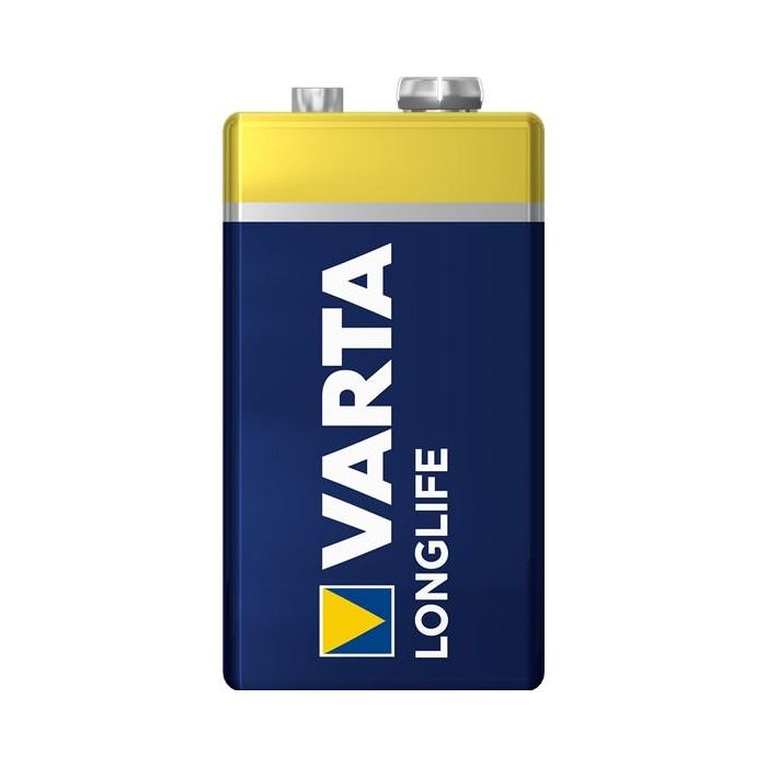 Varta Pila Alcalina Longlife 9V - 6lr61 mn1604, 26.5x17.5x48.5mm 1 Varta Pila Alcalina Longlife 9V - 6lr61 mn1604, 26.5x17.5x48.5mm 1