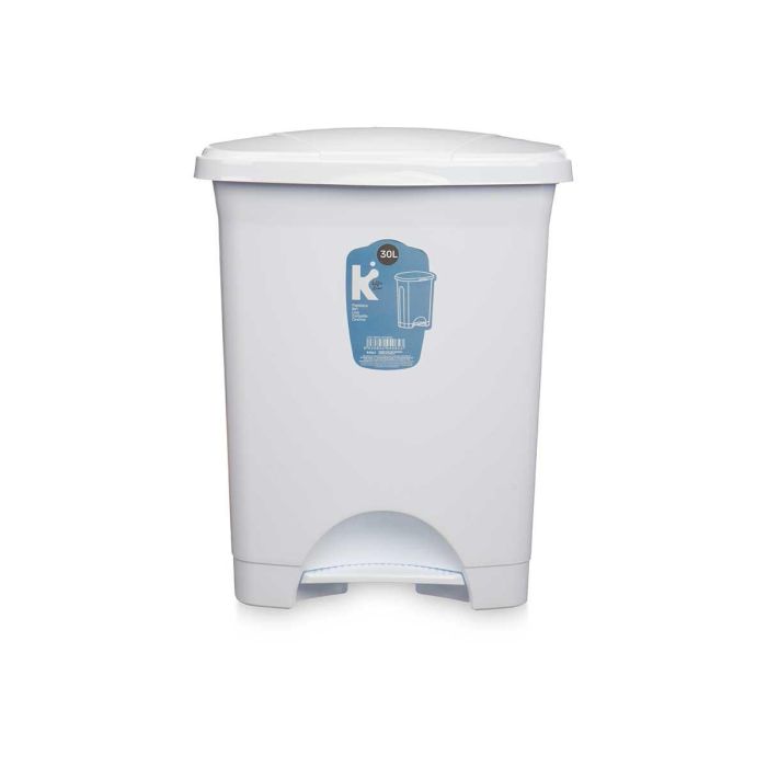 Papelera Pedal Plastico 30L Blanco Arte Regal 39X48CM (4 Unidades) 2 Papelera Pedal Plastico 30L Blanco Arte Regal 39X48CM (4 Unidades) 2