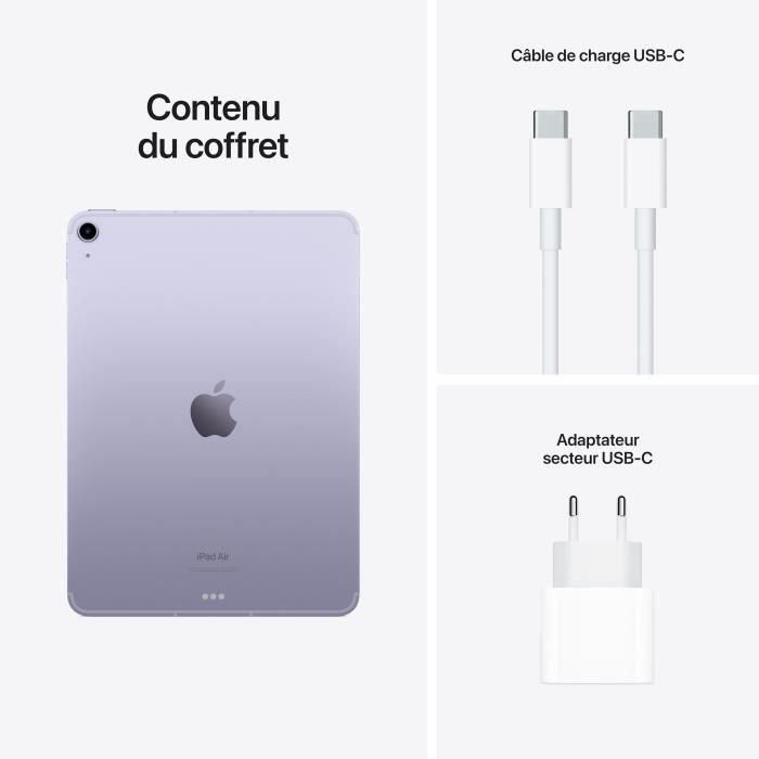 Apple - iPad Air (2022) - 10.9 - WiFi + Cellular - 64 GB - Púrpura 3