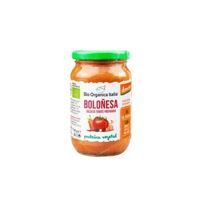 BIO ORGANICA ITALIA Salsa Boloñesa Tomate & Soja 350ml Bio Vegan Demeter para Pasta/Ensaladas/Verduras