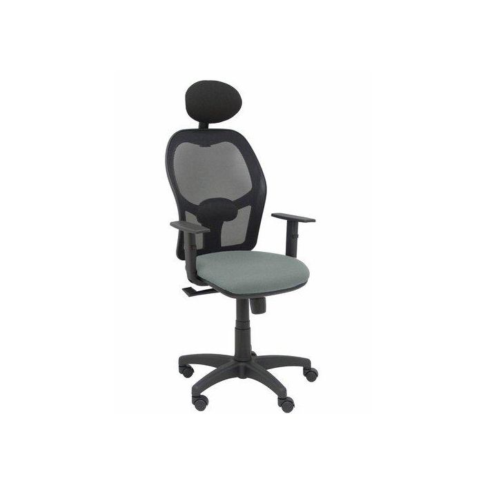 Silla Piqueras Y Crespo Alocen Brazos Regulables Cabecero Fijo Malla Negro Y Asiento Bali Gris