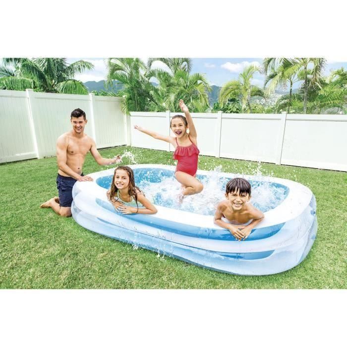 Intex Piscina Hinchable Familiar Rectangular 262x175x56 cm para Niños +3 Años, 749 Litros de Capacidad, 2 Cámaras de Aire 1 Intex Piscina Hinchable Familiar Rectangular 262x175x56 cm para Niños +3 Años, 749 Litros de Capacidad, 2 Cámaras de Aire 1