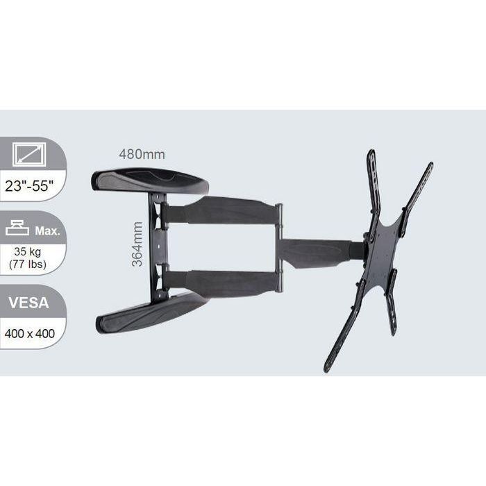 Vivolink Soporte de Pared con Brazo para TV y Monitor de 23 a 55 pulgadas, compatible VESA, capacidad 35kg. Ideal Oficina/Hogar/Reuniones. 1 Vivolink Soporte de Pared con Brazo para TV y Monitor de 23 a 55 pulgadas, compatible VESA, capacidad 35kg. Ideal Oficina/Hogar/Reuniones. 1
