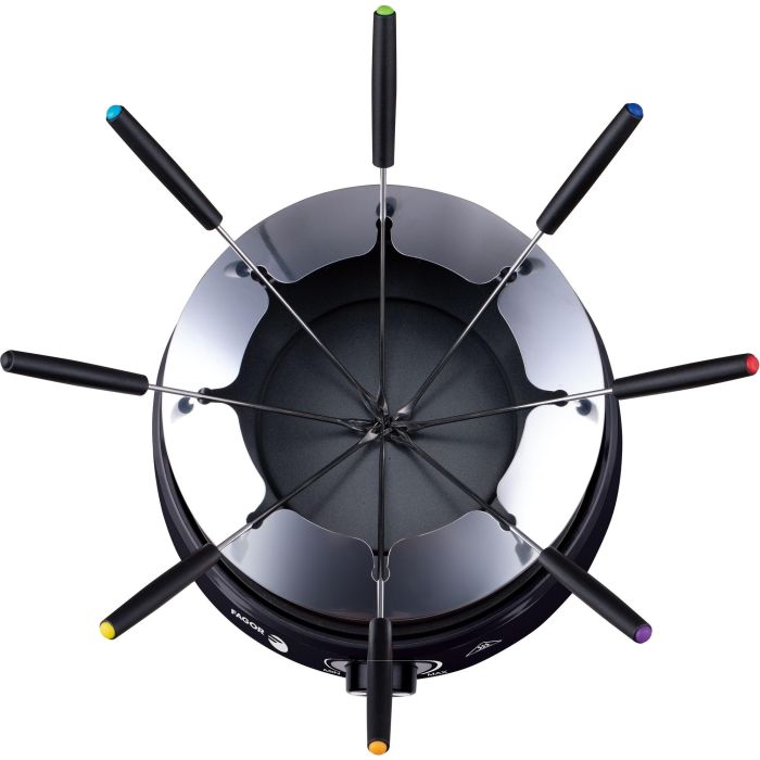 Set de Fondue FAGOR - FGFD8 - Capacidad 1.6L - Sirve hasta 8 personas - Termostato regulable - 800W 1
