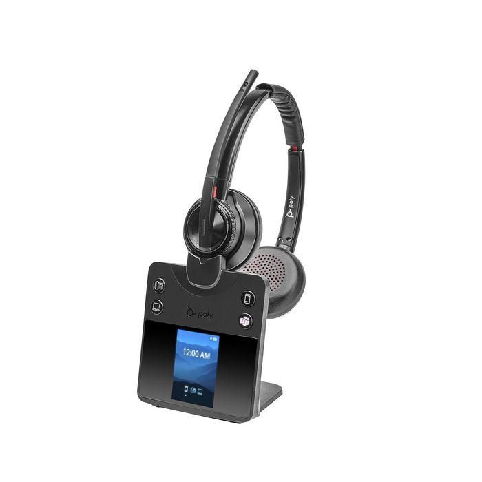 HP Poly Savi 8420 Office DECT Headset Binaural Inalámbrico Microsoft Teams Auriculares de Oficina Negro