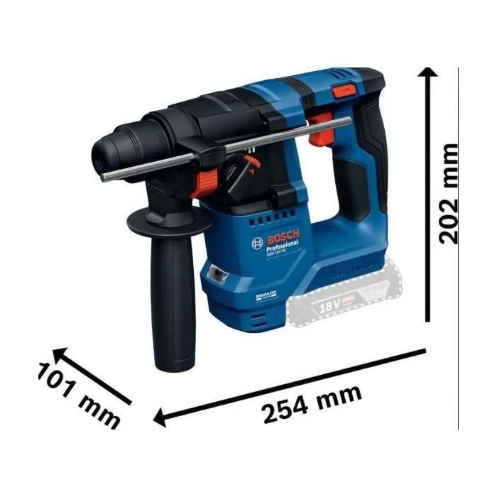 Bosch Pro Martillo Perforador SDS-plus GBH 18V-18 de 18 V con Maletín Individual 1 Bosch Pro Martillo Perforador SDS-plus GBH 18V-18 de 18 V con Maletín Individual 1