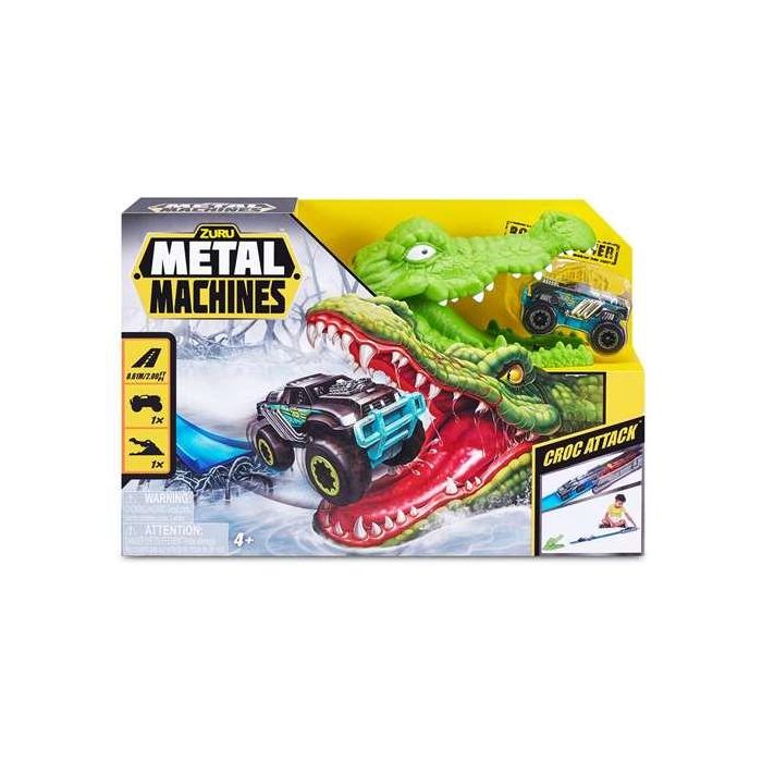 Pista metal machines croc attack, incluye 1 coche 30x9'5x20cm