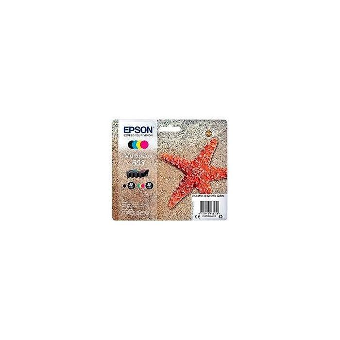 Epson Tinta Multipack Bk - C - M - Y Xp-2100, 3100, 4100 - Wf-2830Dwf, 2850Dw - Nº 603 Epson Tinta Multipack Bk - C - M - Y Xp-2100, 3100, 4100 - Wf-2830Dwf, 2850Dw - Nº 603