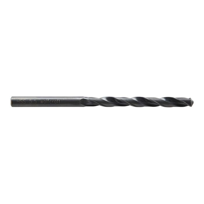 Wolfcraft Broca para Metal HSS, Forja por Laminación, Ø5,5x93mm, Longitud Trabajo 57mm, Punta 118°, Amplio Canal Virutas Wolfcraft Broca para Metal HSS, Forja por Laminación, Ø5,5x93mm, Longitud Trabajo 57mm, Punta 118°, Amplio Canal Virutas