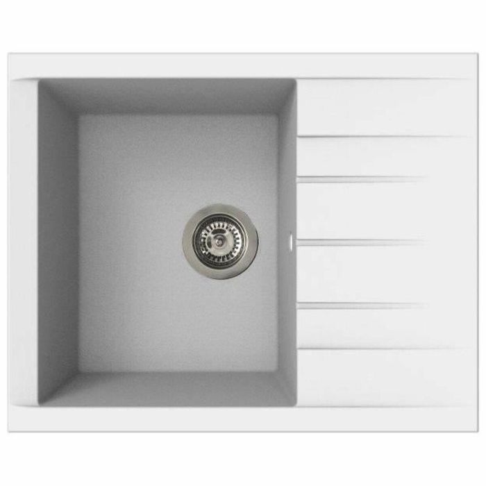 Stradour STR3660428009169 Fregadero de Resina SMC Blanco Liso Encastrable Cubo 1C XS 62 x 50 cm