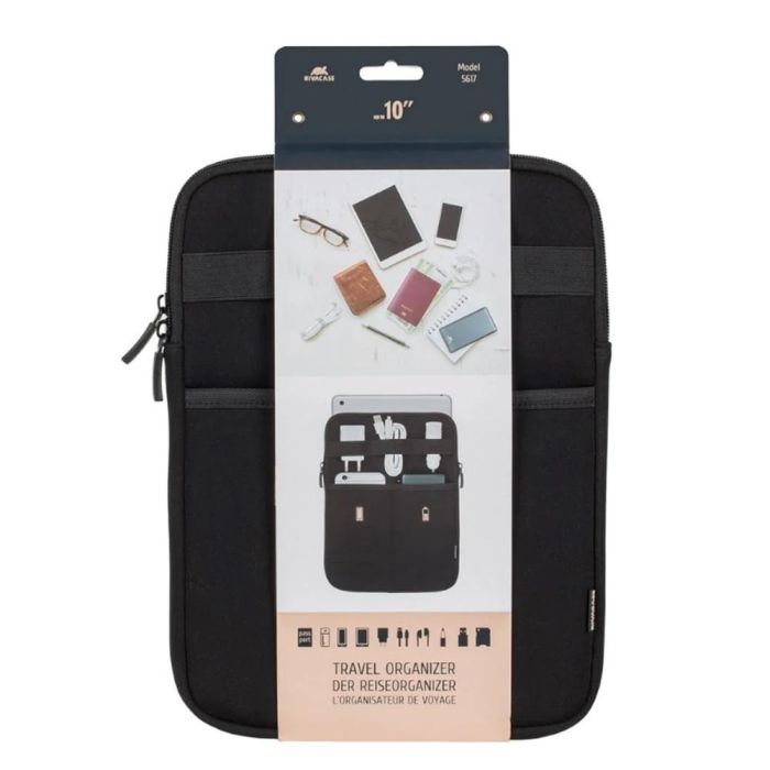 Rivacase 5617B Organizador de Viaje Antigolpes para Tablet y Portátil 10.1" con Bolsillo Malla Cremallera y Bucles Elásticos Neopreno 2 Rivacase 5617B Organizador de Viaje Antigolpes para Tablet y Portátil 10.1" con Bolsillo Malla Cremallera y Bucles Elásticos Neopreno 2