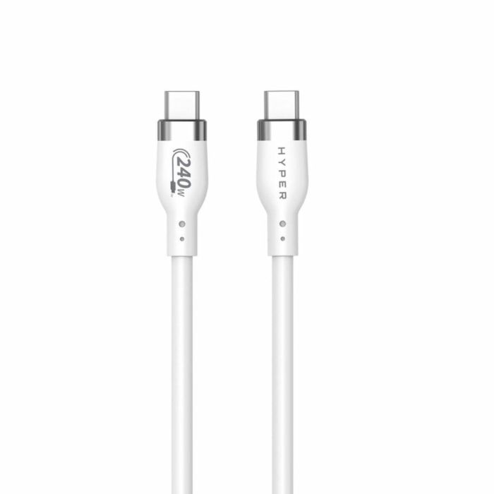 HYPER HJ4002WHGL Cable USB 2.0 - 2 m USB C a USB C - Blanco HYPER HJ4002WHGL Cable USB 2.0 - 2 m USB C a USB C - Blanco