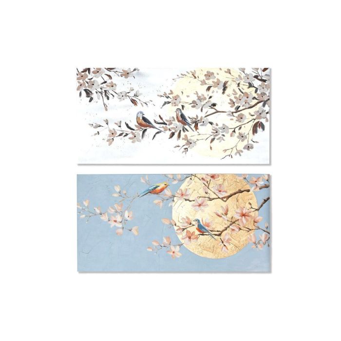 DKD Home Decor Cuadro Oriental Multicolor con Flores y Pájaros Lienzo/Pino 120x60 cm (2 Unidades) 0 DKD Home Decor Cuadro Oriental Multicolor con Flores y Pájaros Lienzo/Pino 120x60 cm (2 Unidades) 0
