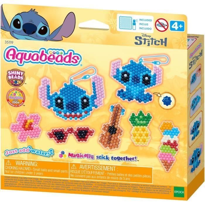 Aquabeads 35119 Kit Llaveros Stitch Disney para Niños +6 Años 1