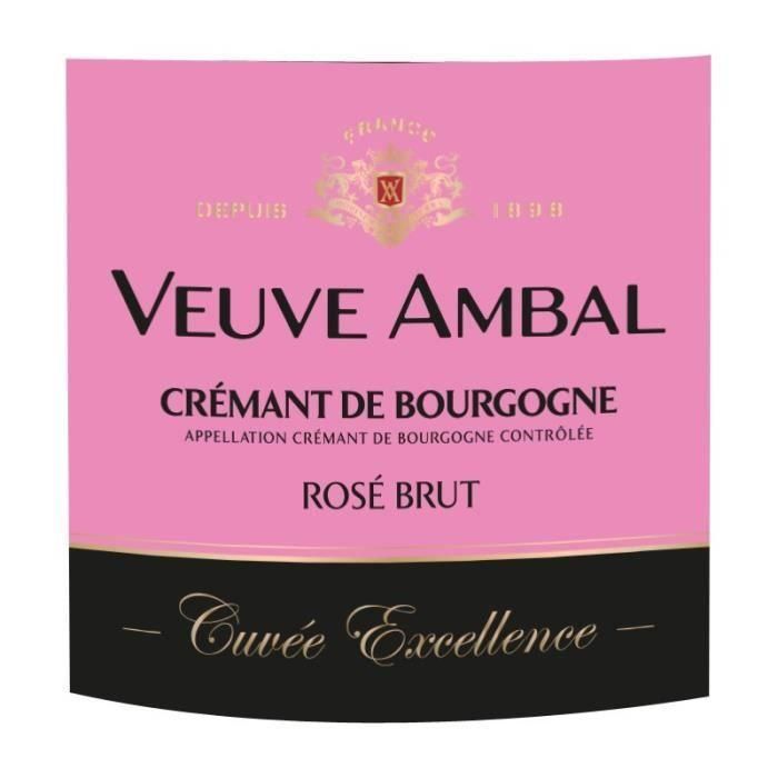 Veuve Ambal Cuvée Excellence Crémant de Bourgogne Rosé Brut 1