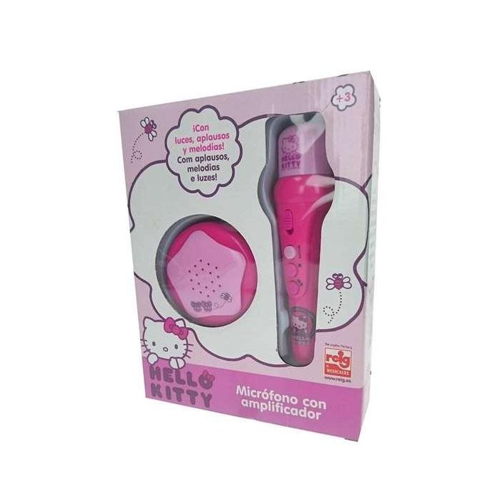 Reig Micrófono de Mano con Amplificador y Ritmos Hello Kitty