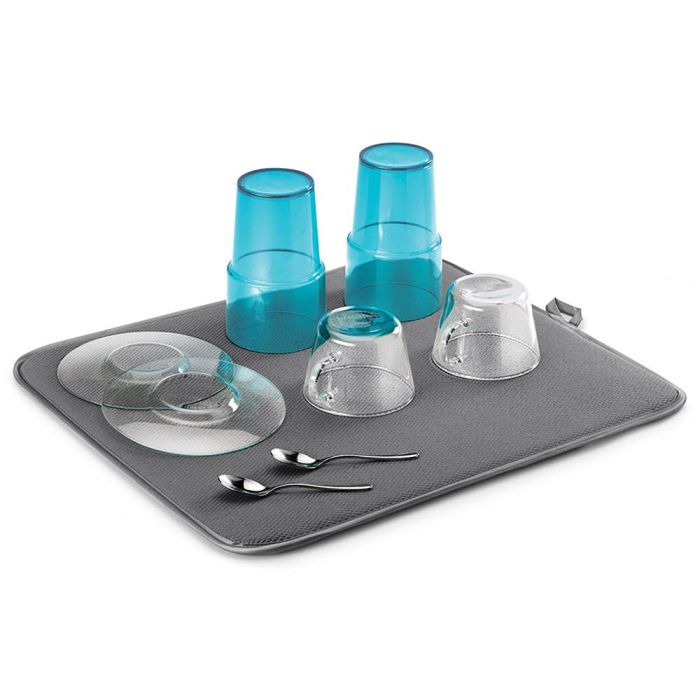 Metaltex Softex Tapete Escurridor Gris 45 x 40 cm Microfibra Poliéster Ultra Absorbente 1