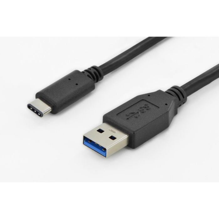 DIGITUS Cable USB 3.0 Tipo C a Tipo A Macho/Macho 1m Negro - USB 3.2 Gen 1 (3.1 Gen 1) 5