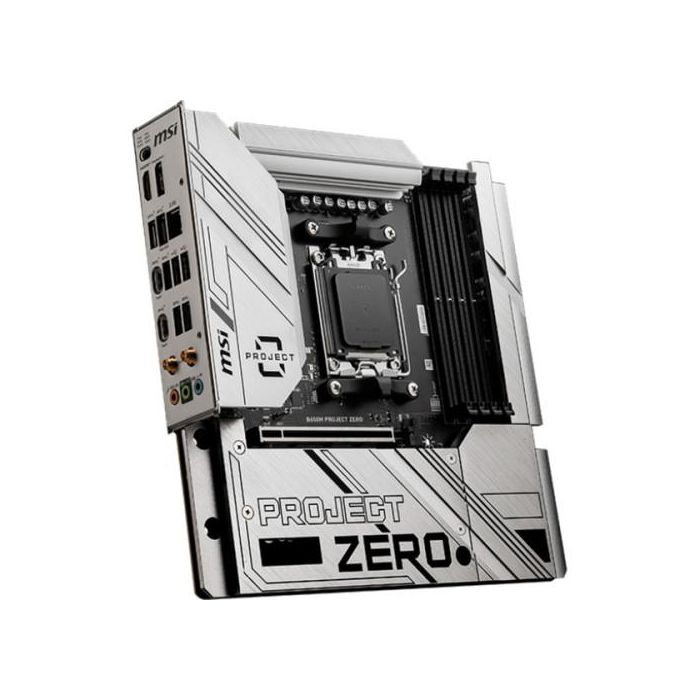 MSI B650M PROJECT ZERO Placa Base AMD AM5, DDR5, 256GB, Wi-Fi 6E, BT 5.3, Micro ATX