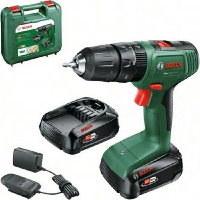 Bosch BOS4053423230727 Taladro Atornillador EasyImpact 18V-40, 2 baterías 1.5 Ah, cargador AL18V-20 y estuche