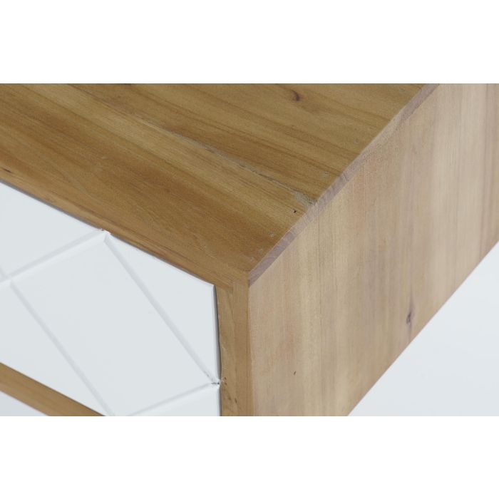 DKD Home Decor Mesa Centro Moderno Marron Blanco 105 x 55 x 46 cm Madera Abeto 3