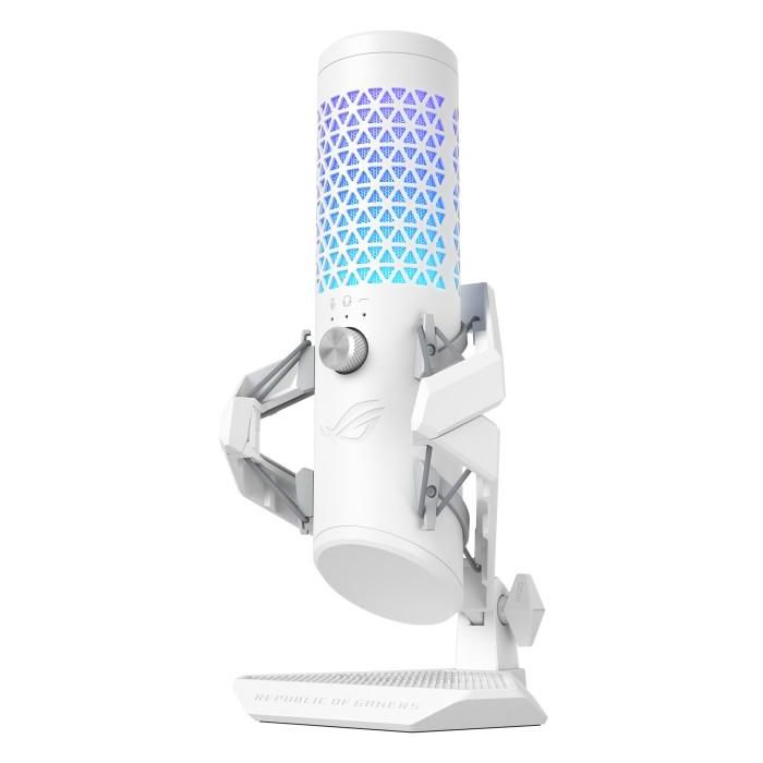 ASUS ROG Carnyx Microphone Blanco Micrófono de superficie para mesa con conexión USB, 24 bit, 192 kHz y hasta 120 dB 1