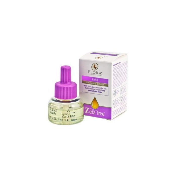 FLORA Recarga Difusor Eléctrico Mosquitos 45 Noches - Aceites Esenciales Citronella Eucalipto Lavanda