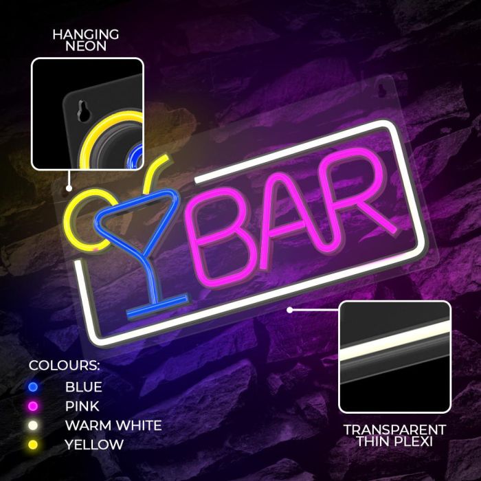 Lampara Forever Neon Plexi Led Bar 5 Lampara Forever Neon Plexi Led Bar 5