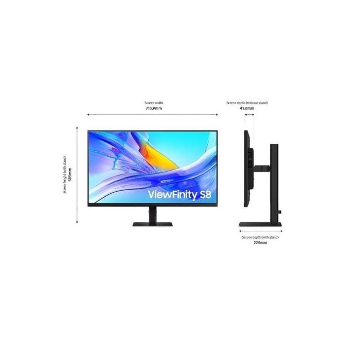 Monitor Profesional Samsung ViewFinity S8 S80UD S32D800UAU 32"/ 4K/ Regulable en altura/ Negro 2 Monitor Profesional Samsung ViewFinity S8 S80UD S32D800UAU 32"/ 4K/ Regulable en altura/ Negro 2