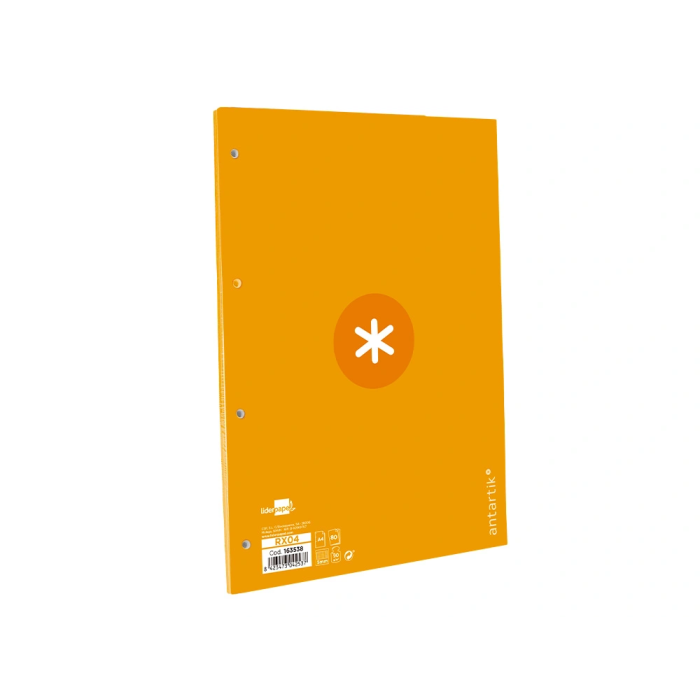 Antartik Recambio A4 80 Hojas 90gr Cuadro 5mm 4 Taladros Banda Marco Color Mostaza 2