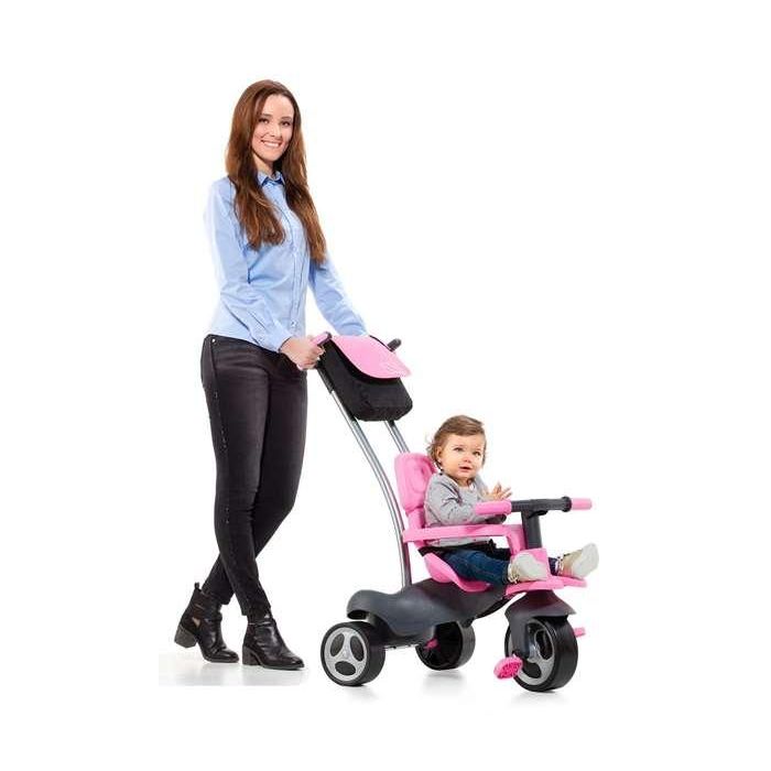 Molto Urban Trike Triciclo Rosa con Palo, Cinturón, Bolsa y Rueda de Goma 98 cm 9