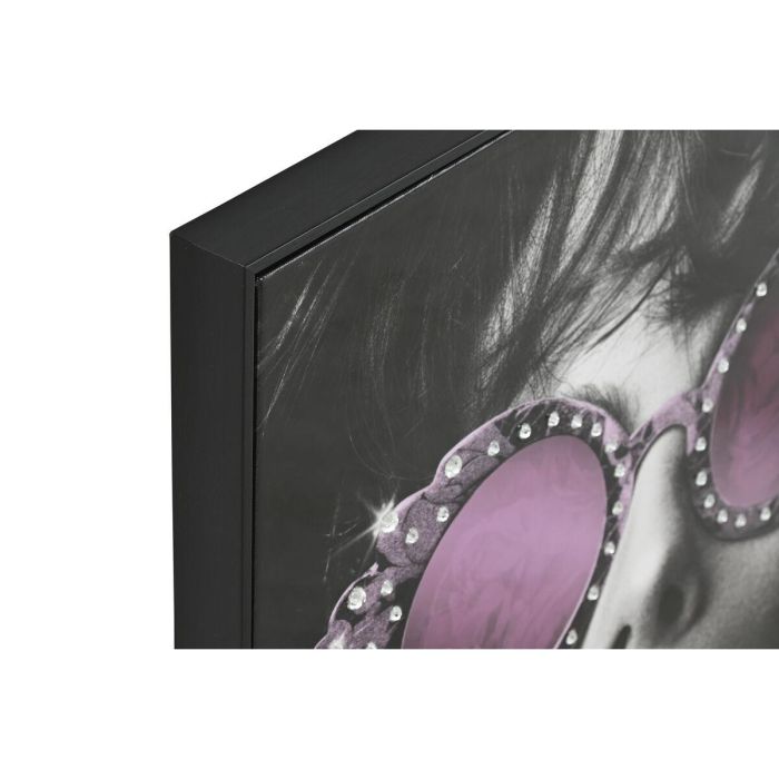 DKD Home Decor Cuadro Glam Negro Lila para Pared 80x60x3.5 cm (Pack de 2 Unidades) en Lienzo y PS 3 DKD Home Decor Cuadro Glam Negro Lila para Pared 80x60x3.5 cm (Pack de 2 Unidades) en Lienzo y PS 3
