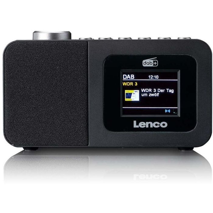 Lenco CR-625BK Radio Reloj con Sintonizador FM PLL y Pantalla LED – Negro
