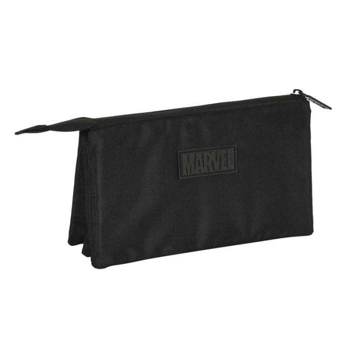 Portatodo Triple Capitán América Negro (22 x 12 x 3 cm) 3