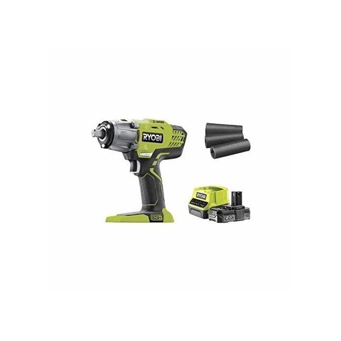 RYOBI Destornillador de 18 voltios 1 x 2.0 Ah + 3 enchufes 4