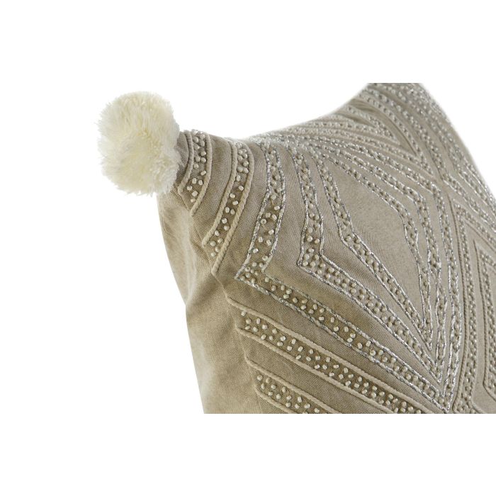 DKD Home Decor Funda Cojín Gris 50x50 cm Algodón Poliéster 4