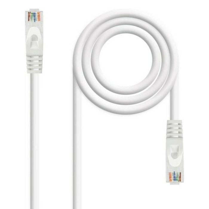 NANOCABLE Cable de red latiguillo RJ45 LSZH Cat.6A UTP AWG24, Blanco, 3.0m