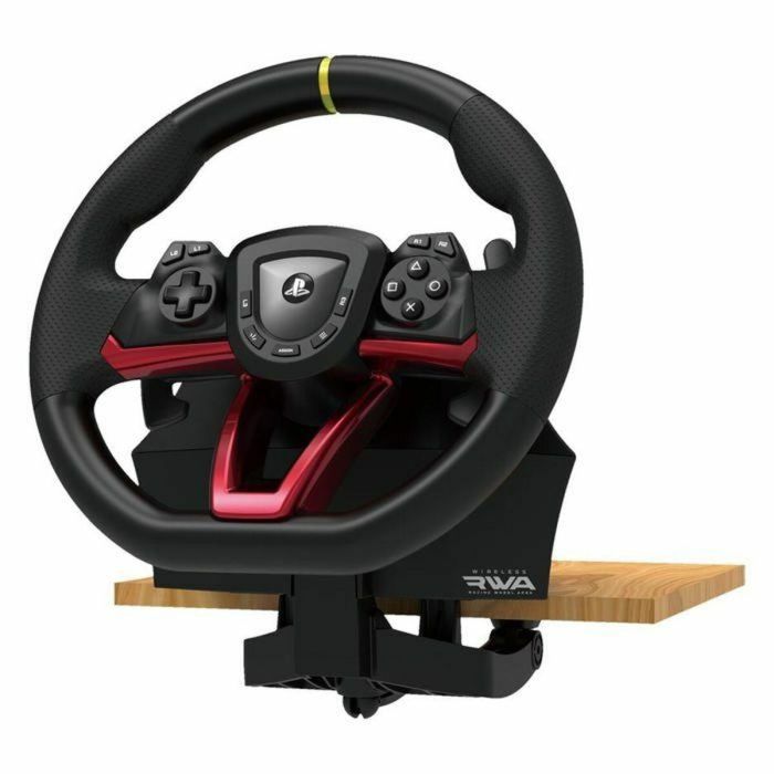 Hori Volante de Carreras HOR1732188381916 Inalámbrico Compatible PS5 PS4 PC Negro y Rojo
