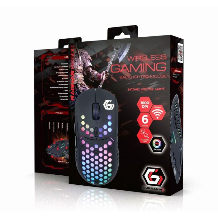 Gembird MUSG-RAGNAR-RX400 Ratón Gaming Ambidextro 10000 DPI 6 Botones USB Negro 1 Gembird MUSG-RAGNAR-RX400 Ratón Gaming Ambidextro 10000 DPI 6 Botones USB Negro 1