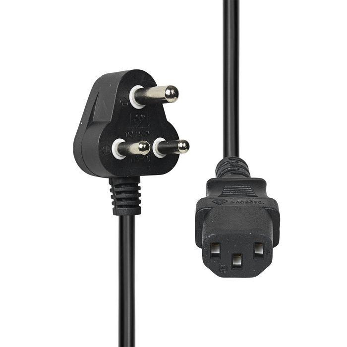 ProXtend Power Cord South Africa Angled to C13 2M 1 ProXtend Power Cord South Africa Angled to C13 2M 1