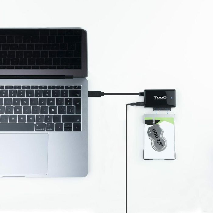 TooQ TQHDA-02C Adaptador USB-C a SATA para Discos Duros SSD/HDD 2.5" y 3.5" USB 3.1 Gen1 5Gbps Negro, compatible SATA I/II/III. 17