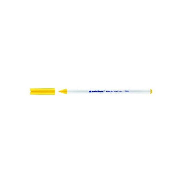 Marcador Textil Edding 4600 (Fino) Amarillo 10 unidades