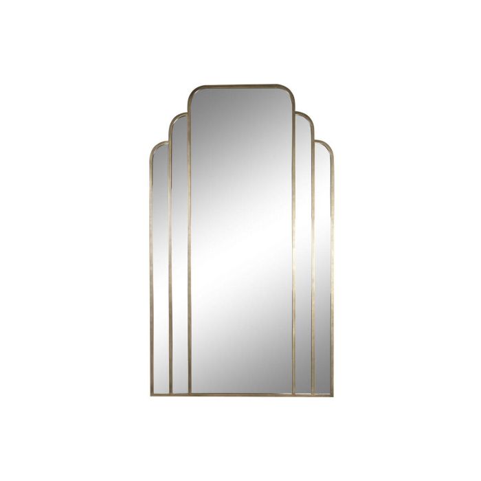 DKD Home Decor Espejo Decorativo Moderno Dorado de Hierro y Cristal, 4mm de grosor, 208 x 122 cm