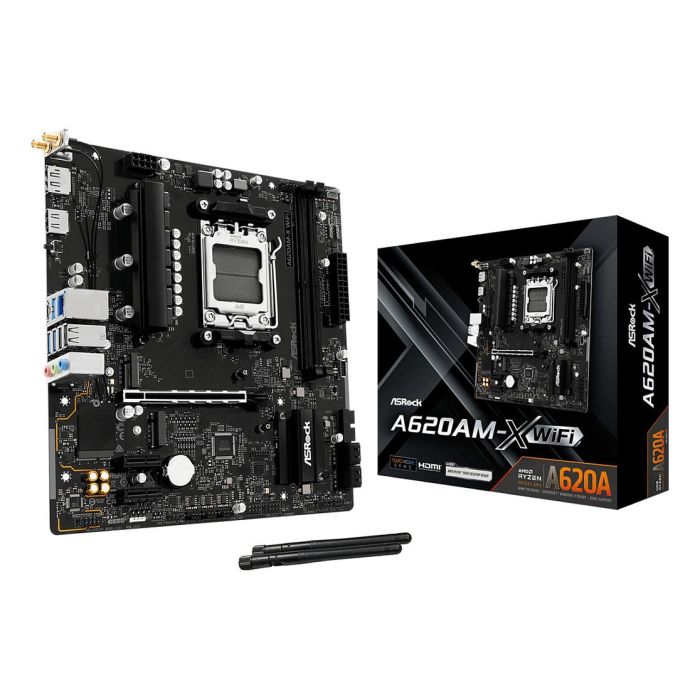 ASRock Placa Base A620AM-X WiFi AM5 mATX HDMI/DP DDR5 para AMD Ryzen 7000/8000/9000 Series, 128GB DDR5, Wi-Fi Integrado 0 ASRock Placa Base A620AM-X WiFi AM5 mATX HDMI/DP DDR5 para AMD Ryzen 7000/8000/9000 Series, 128GB DDR5, Wi-Fi Integrado 0