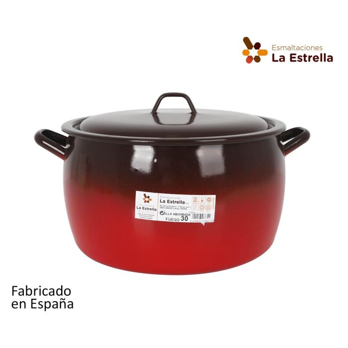 Olla Abombada con Tapa 30 cm - 15L Fuego La Estrella (2 Unidades) Olla Abombada con Tapa 30 cm - 15L Fuego La Estrella (2 Unidades)