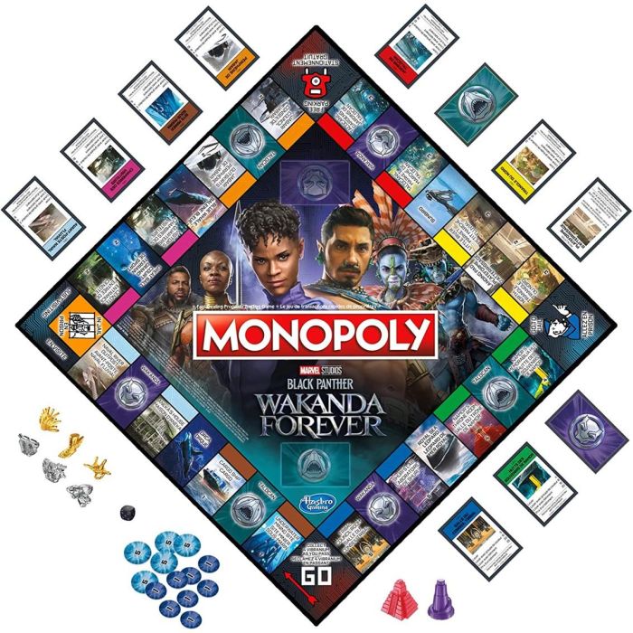Hasbro Monopoly Black Panther: Wakanda Forever - Juego de Mesa para Fans de Marvel 1